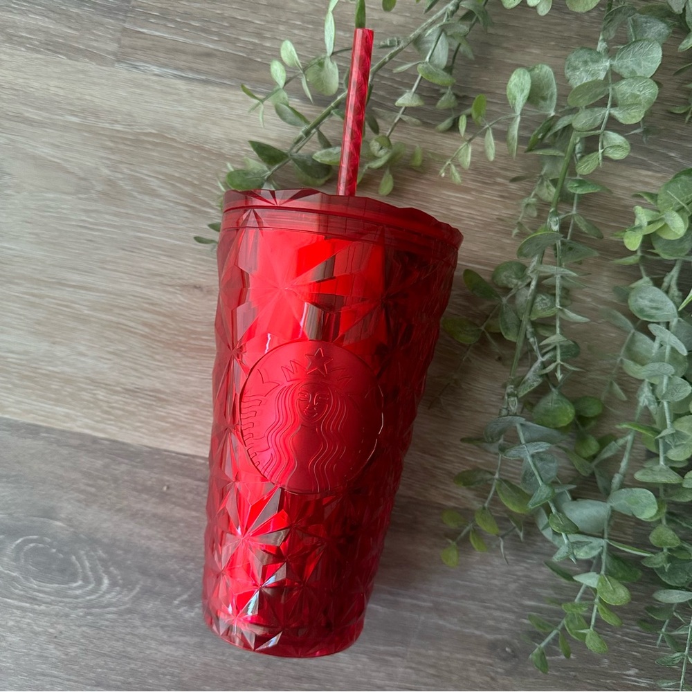 Starbucks 2021 Red Jeweled Holiday Tumbler 16 oz - Picture 6 of 6